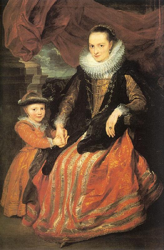 Dyck, Anthony van Susanna Fourment and her Daughter Sweden oil painting art